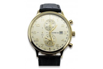 Gelb 14k 585 Gold Herrenuhr Geneve mw005y