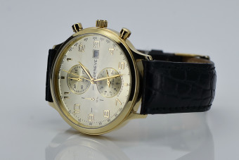 Gelb 14k 585 Gold Herrenuhr Geneve mw005y
