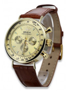 Elegante Herren-Goldarmbanduhr 14k 585 Geneve mw012y-y