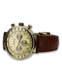 Elegante reloj de hombre con correa de oro 14k 585 Geneve mw012y-y