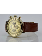 Elegante reloj de hombre con correa de oro 14k 585 Geneve mw012y-y