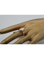 Russe soviétique rose rose 14k 585 or Bague vintage vrn026