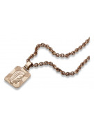 Gold God's medallion with a chain ★ zlotychlopak.pl ★ Gold 585 333 Low price