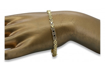 Brazalete gótico bizantino de oro amarillo de 14k cb056y