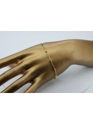 Pulsera de bola de fantasía italiana amarilla de 14k de oro cb103y