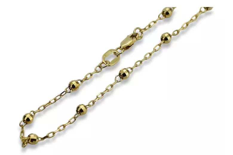 Bracelet boule fantaisie en or jaune italien 14 carats cb103y