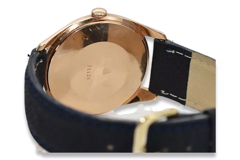 Ruso soviético levantó 14k 585 oro reloj Poliot para hombre vw004