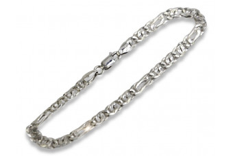 Złota bransoletka 14k 585 włoska z białego złoto cb093w