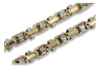 Italian yellow white 14k gold bracelet cb101yw