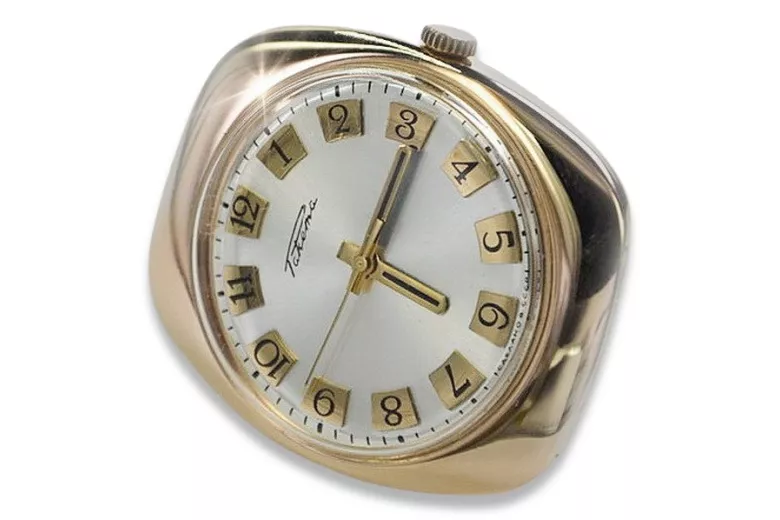 Vintage rose 14k 585 gold men's watch Raketa vw002