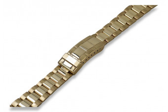 Italienisches gelbes Herrenarmband aus 14 Karat Gold mbw017y