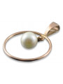 "Opulent Vintage Pearl Pendant in 14K 585 Rose Gold" vppr004