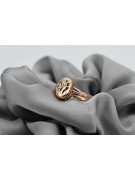 Russe soviétique rose rose 14k 585 or Bague vintage vrn001