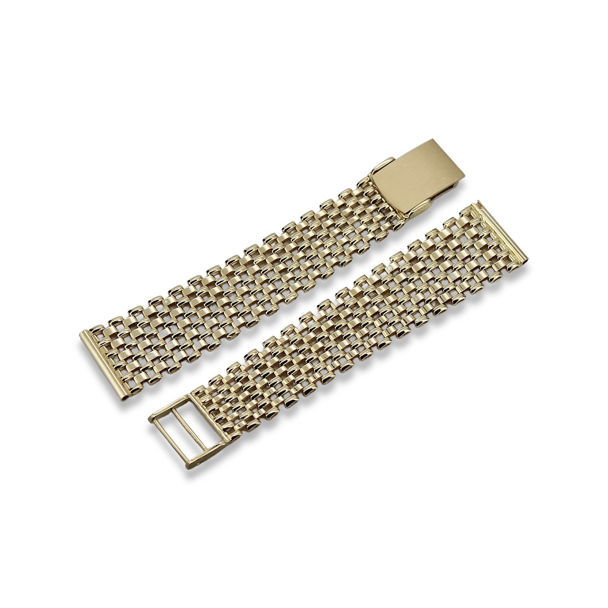 Italian yellow man's 14k 585 gold watch bracelet mbw004y