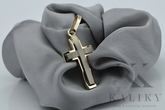 Cruz ★ Católica de Oro russiangold.com ★ Oro 585 333 Precio bajo