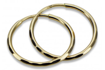 Boucles d’oreilles jaune 14k 585 cercle d’or cen008y