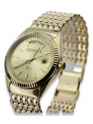 Gold men's watch Geneve ★ zlotychlopak.pl ★ Gold purity 585 333 Low Price!