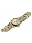 Złoty zegarek z bransoletą męski unisex 14k 585 Geneve mw013ydy&mbw013yo