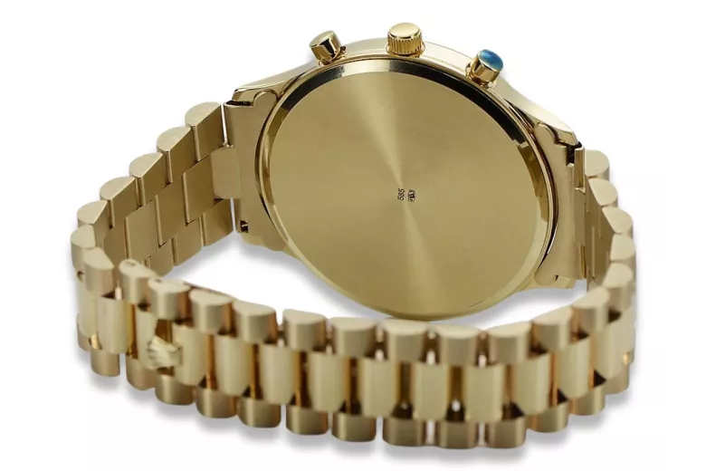 Reloj de oro para hombre Geneve ★ zlotychlopak.pl ★ Pureza de oro 585 333 Precio bajo!