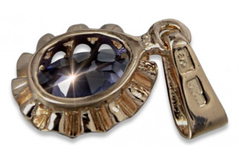 Ruso soviético rosa 14k 585 oro alejandrita rubí esmeralda zafiro zircón ... Colgante VPC013