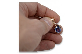 Российская советская роза 14к 585 золото александрита рубин изумрудный сапфир циркон ... кулон vpc013