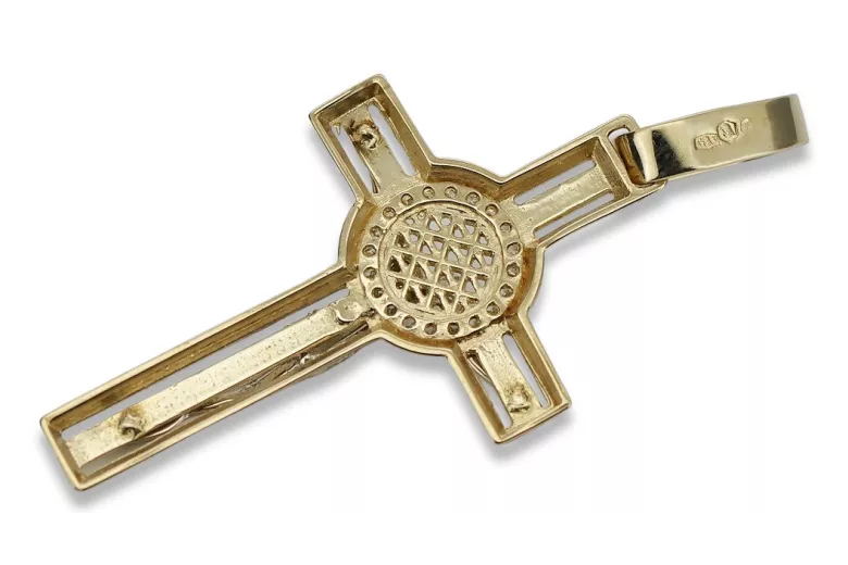 Cruz ★ Católica de Oro russiangold.com ★ Oro 585 333 Precio bajo