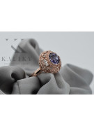 Russie soviétique rose 14k 585 or Alexandrite rubis émeraude saphir Zircon bague vrc059