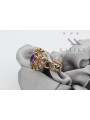 Anillo ruso soviético rosa 14k 585 oro Alejandrita Rubí Esmeralda Zafiro Zircon vrc032