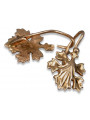 "Or rose 14 carats vintage d'origin, Boucles d'oreilles feuille sans pierres" ven047