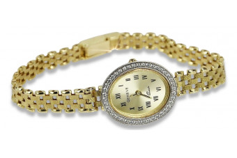 Italian yellow gold lady watch Geneve Lady Gift lw117y