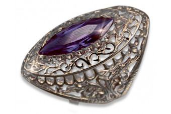 Sovietic rus a crescut 14k 585 aur Alexandrite Ruby Emerald Safir Zircon inel vrc090