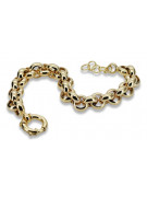 Bracelet d’ancrage en or jaune italien 14 carats cb009y