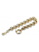 Yellow 14k gold modern Anchor Charms Lady bracelet cb009y