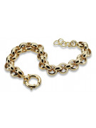 Yellow 14k gold modern Anchor Charms Lady bracelet cb009y