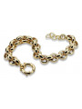 Yellow 14k gold modern Anchor Charms Lady bracelet cb009y