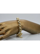 Yellow 14k gold modern Anchor Charms Lady bracelet cb009y