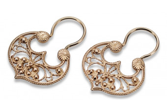 Boucles d’oreilles Gipsy plaquées or rose russe ven022rp