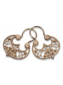 silver rose gold plated Gipsy earrings ven022rp