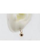 Authentic Vintage No Stones 14K Rose Gold Ball Earrings ven199