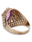 Russische sowjetische Rose 14 Karat 585 Gold Alexandrit Rubin Smaragd Saphir Zirkon Ring vrc030