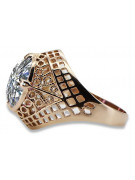 Russische sowjetische Rose 14 Karat 585 Gold Alexandrit Rubin Smaragd Saphir Zirkon Ring vrc030