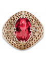 Russische sowjetische Rose 14 Karat 585 Gold Alexandrit Rubin Smaragd Saphir Zirkon Ring vrc030