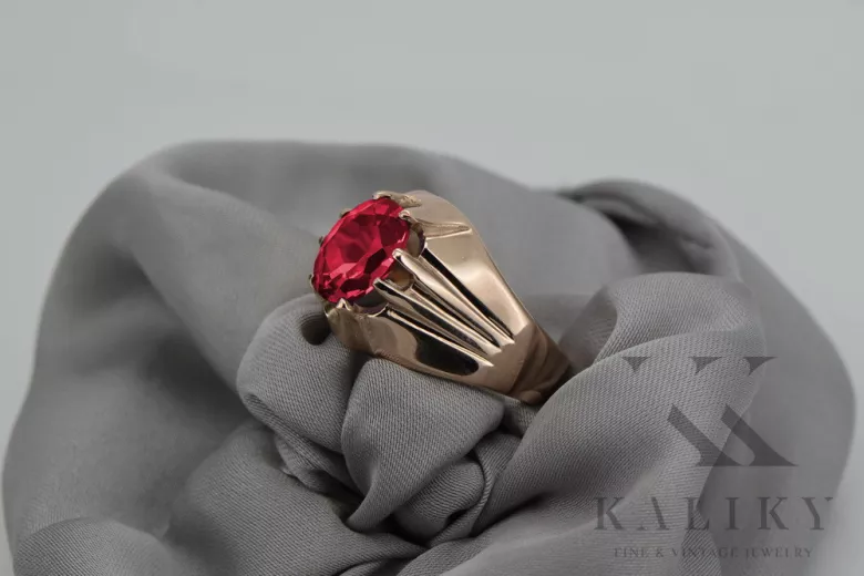 Russische sowjetische Rose 14 Karat 585 Gold Alexandrit Rubin Smaragd Saphir Zirkon Ring vrc016