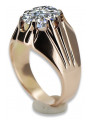 Russische sowjetische Rose 14 Karat 585 Gold Alexandrit Rubin Smaragd Saphir Zirkon Ring vrc016