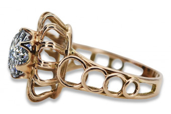 Zjawiskowy Cyrkonia Vintage Oryginalny wyrób z 14K Różowego Złota vrc032