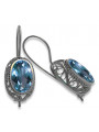 Vintage silver 925 aquamarine earrings vec023s