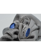 Vintage silver 925 Sapphire earrings vec023s