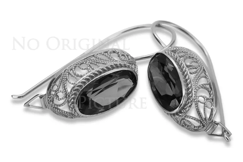 copy of Russe soviétique argent 925 Alexandrite Rubis Émeraude Saphir Aigue-marine Zircon ... Boucles d’oreilles vec023s