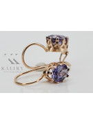 Vintage silver rose gold plated 925 Alexandrite earrings vec196rp