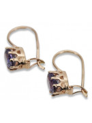 Vintage silver rose gold plated 925 Alexandrite earrings vec196rp